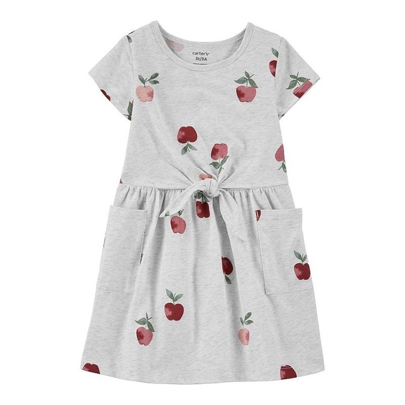 Carter's Apple Print Jersey Dress - Picture 1 of 5